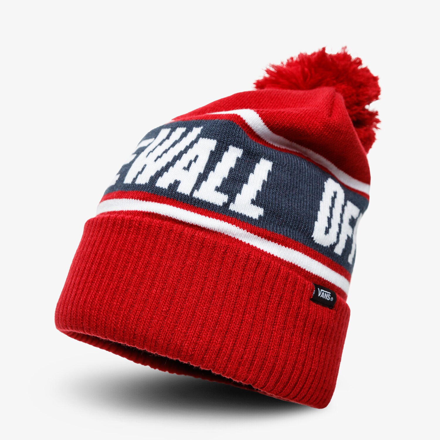 Czapka zimowa dla dzieci VANS CZAPKA ZIMOWA OFF THE WALL POM BEANIE VN0A2YR7TN31 CZERWONY