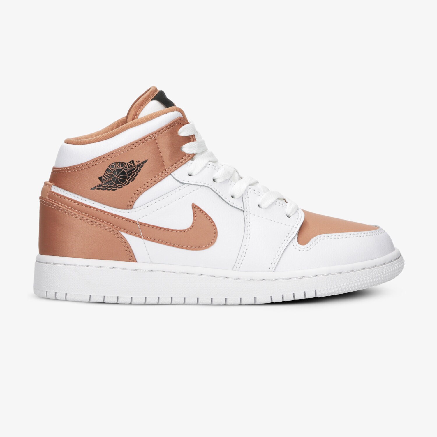 Buty sneakersy dla dzieci AIR JORDAN 1 MID 555112-190 BIAŁY