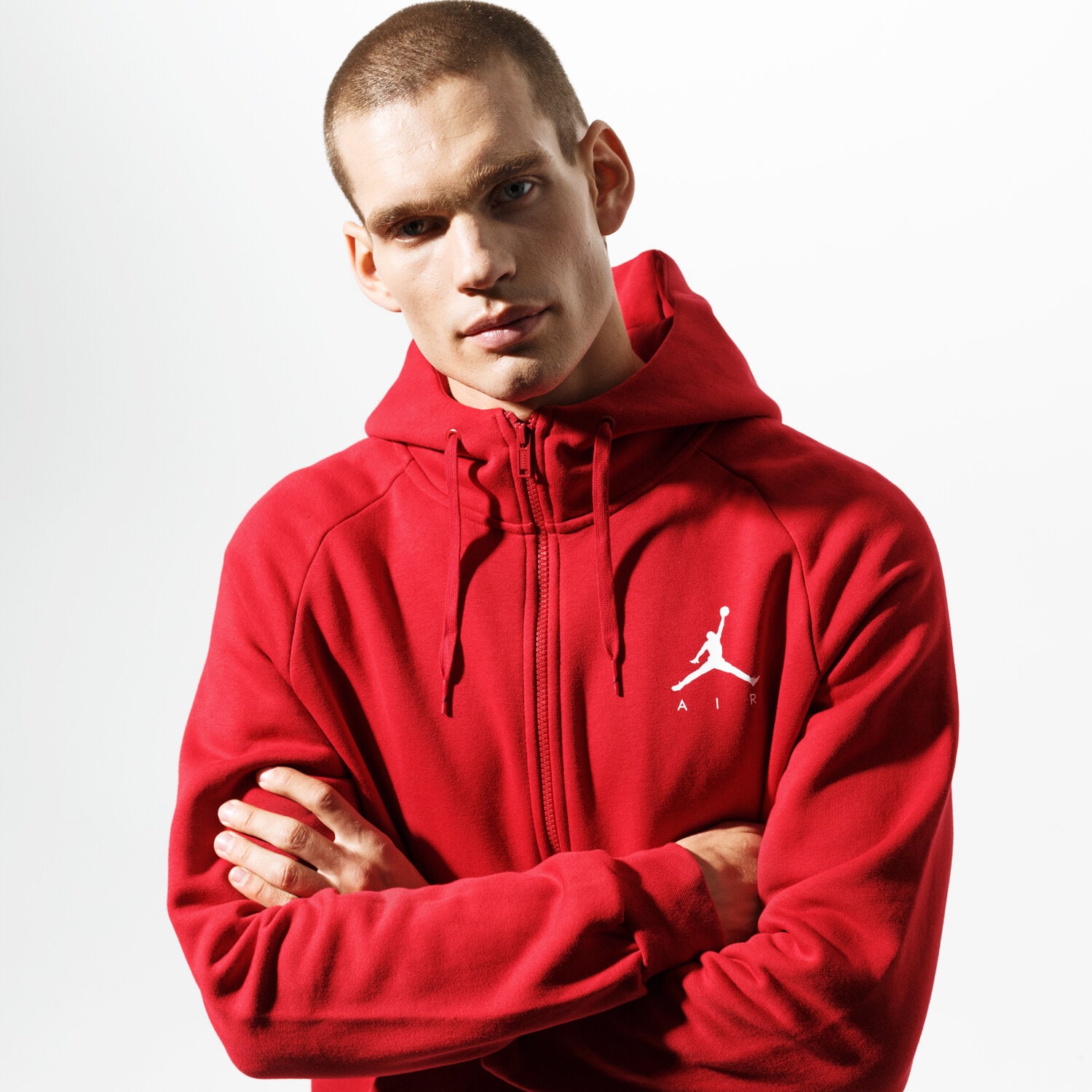 Bluza męska JORDAN BLUZA M J JUMPMAN FLEECE FZ 939998-687 CZERWONY