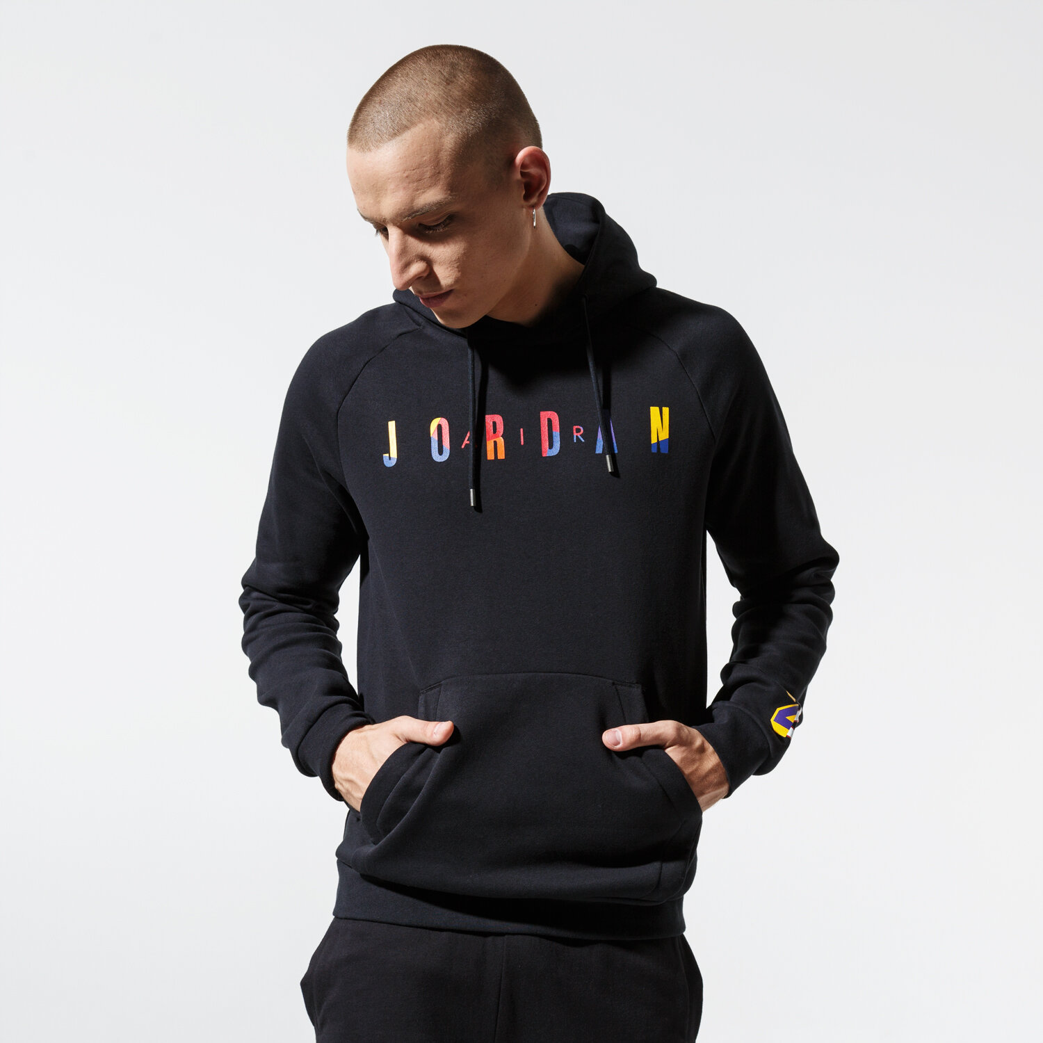 Bluza męska JORDAN BLUZA M J SPRT DNA HBR FLEECE PO AT9981-010 CZARNY
