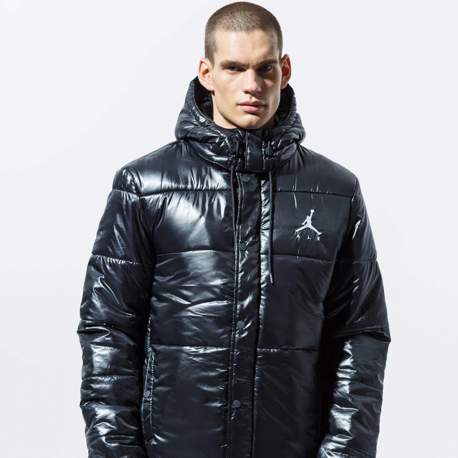 Kurtka zimowa męska JORDAN KURTKA M J JUMPMAN PUFFER JKT AV2600-010 CZARNY