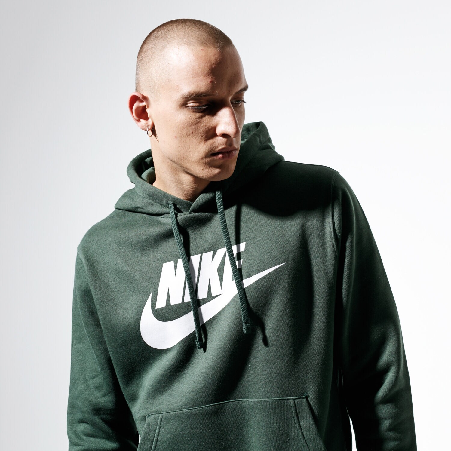 Bluza męska NIKE BLUZA M NSW CLUB HOODIE PO BB GX BV2973-370 ZIELONY