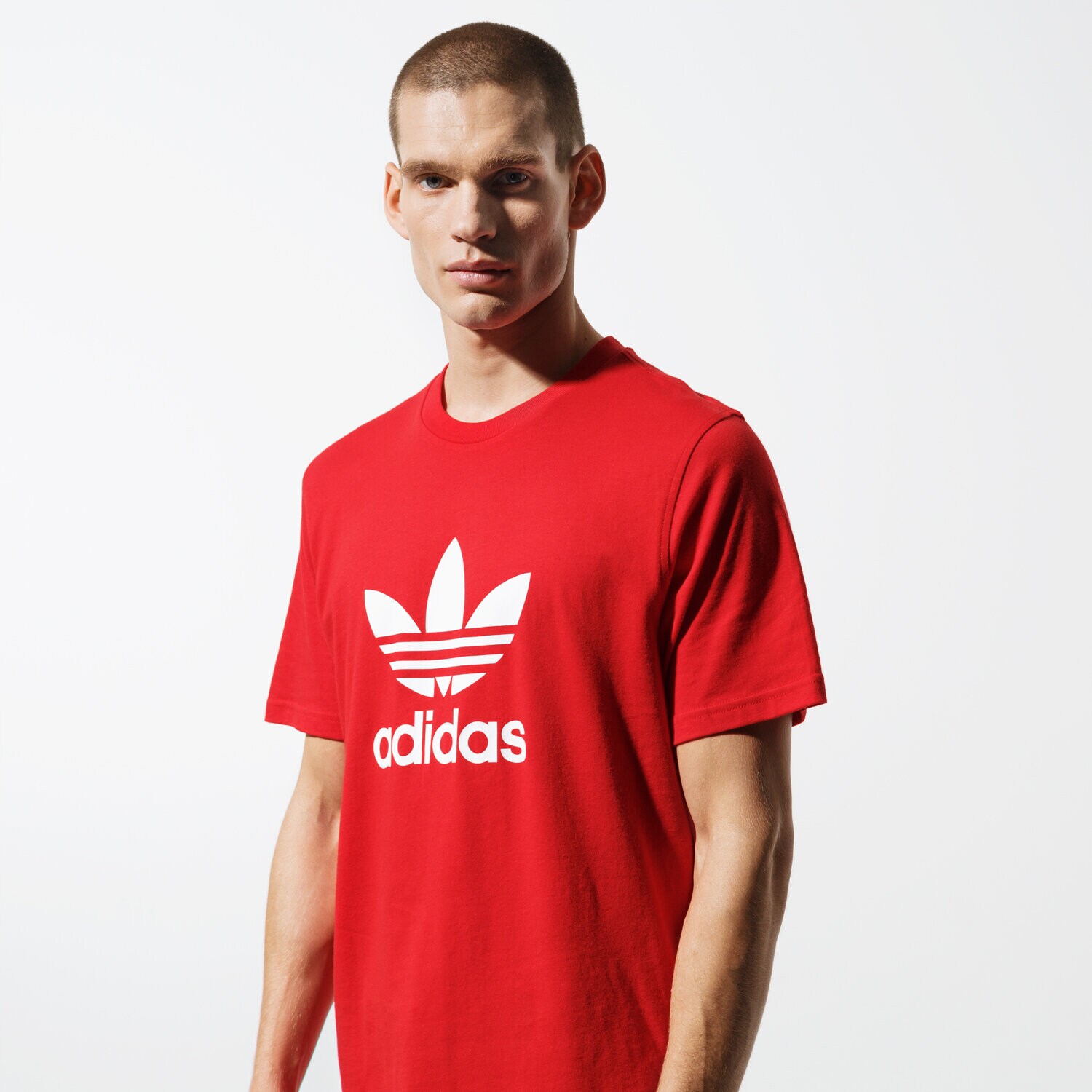 Koszulka, t-shirt sportowy męski ADIDAS T-SHIRT SS TREFOIL T-SHIRT EJ9678 CZERWONY