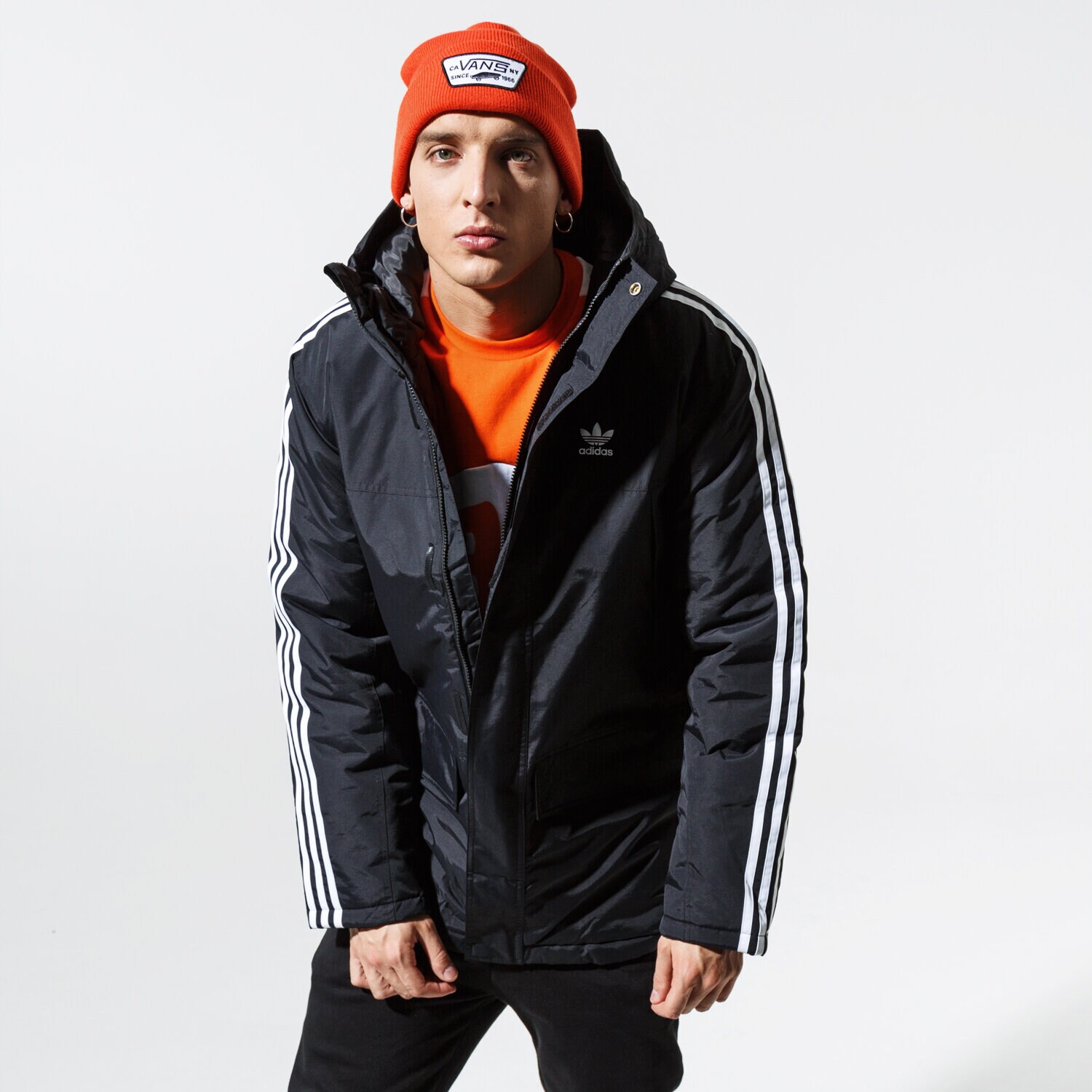 Kurtka zimowa męska ADIDAS KURTKA FUR PARKA PADDE ED5834 CZARNY