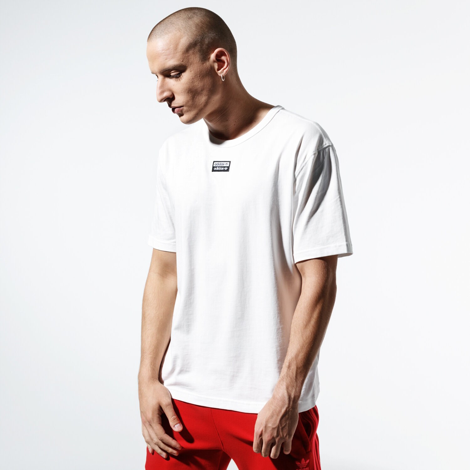 Koszulka, t-shirt sportowy męski ADIDAS T-SHIRT SS VOCAL TEE ED7221 BIAŁY