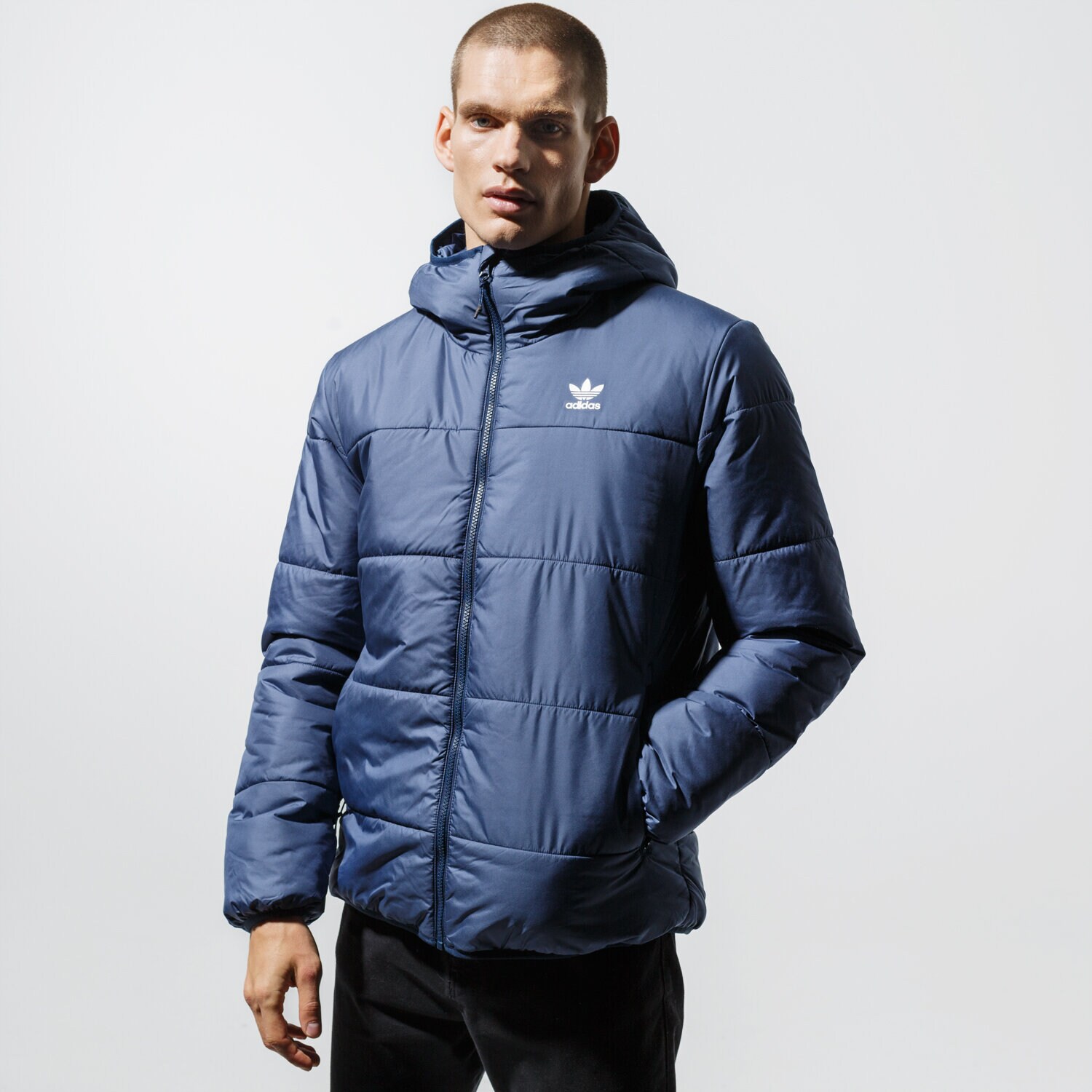 Kurtka zimowa męska ADIDAS KURTKA JACKET PADDED ED5828 GRANATOWY