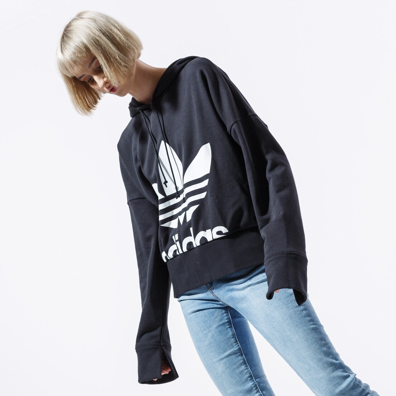 Bluza damska ADIDAS BLUZA BELLISTA CROPPED HOODIE EC1874 CZARNY