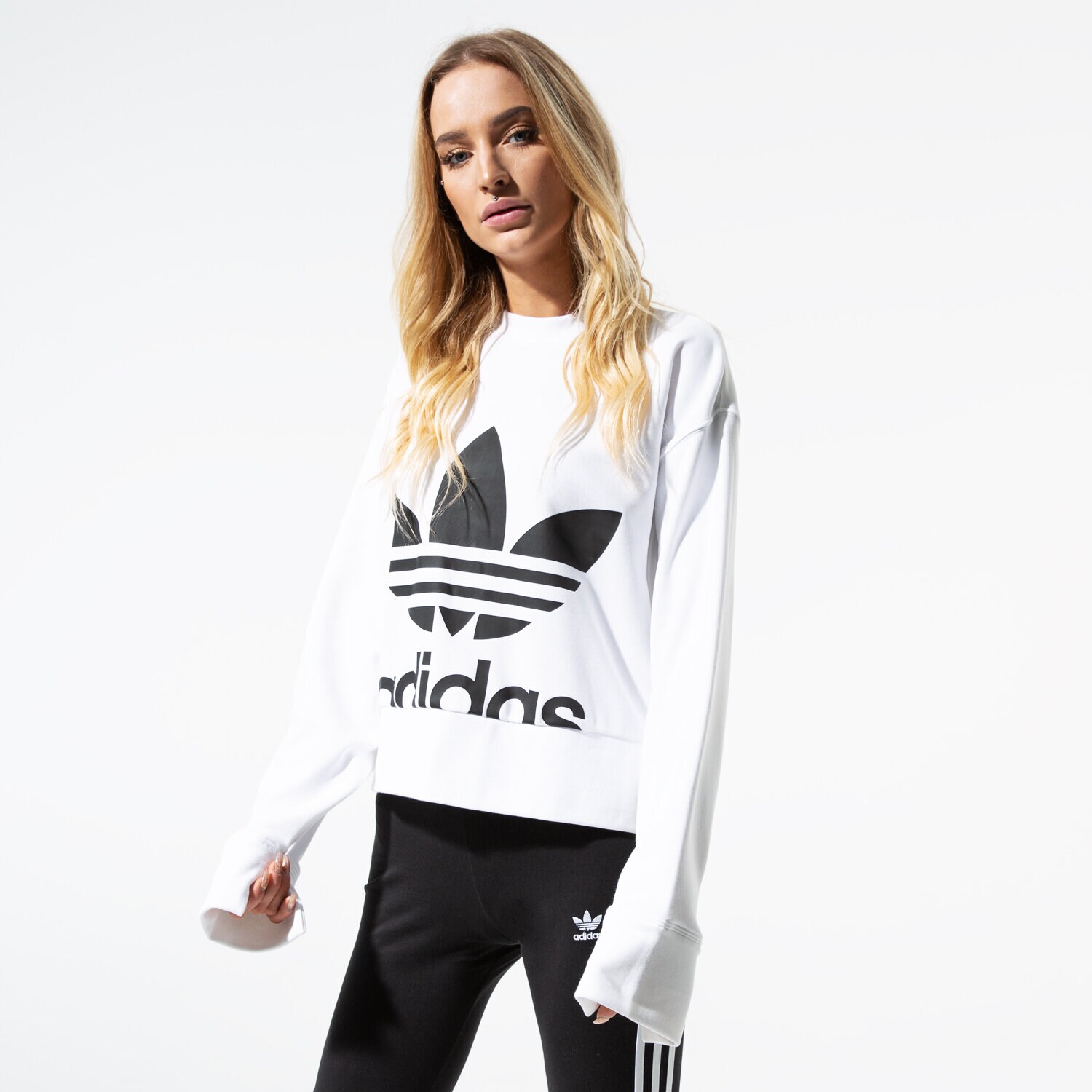 Bluza damska ADIDAS BLUZA BELLISTA SWEATER EC5777 BIAŁY
