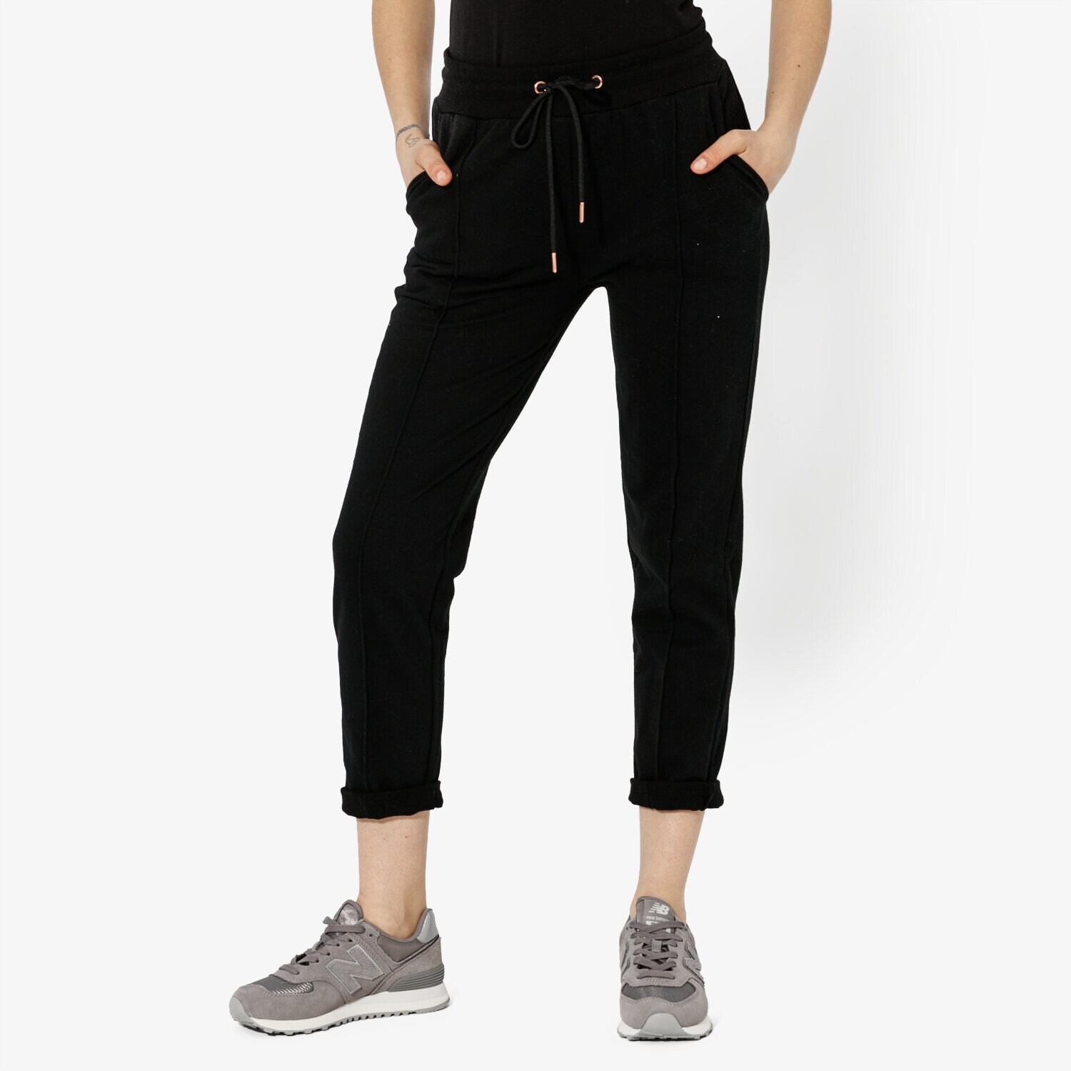 Spodnie sportowe damskie CONFRONT SPODNIE IVY CF19SPD01001 CZARNY