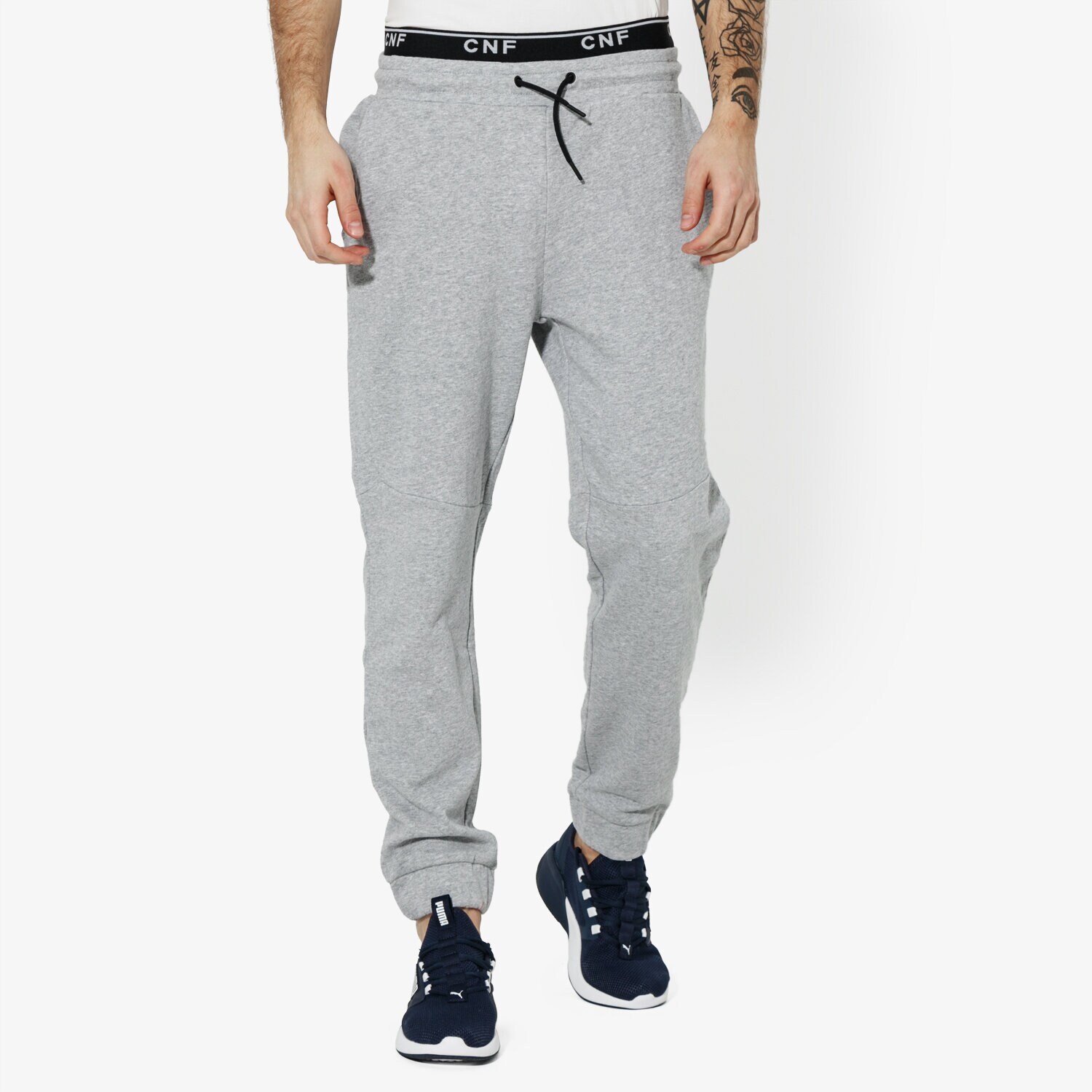 Spodnie sportowe męskie CONFRONT SPODNIE RUBBER PANTS CF19SPM30001 SZARY
