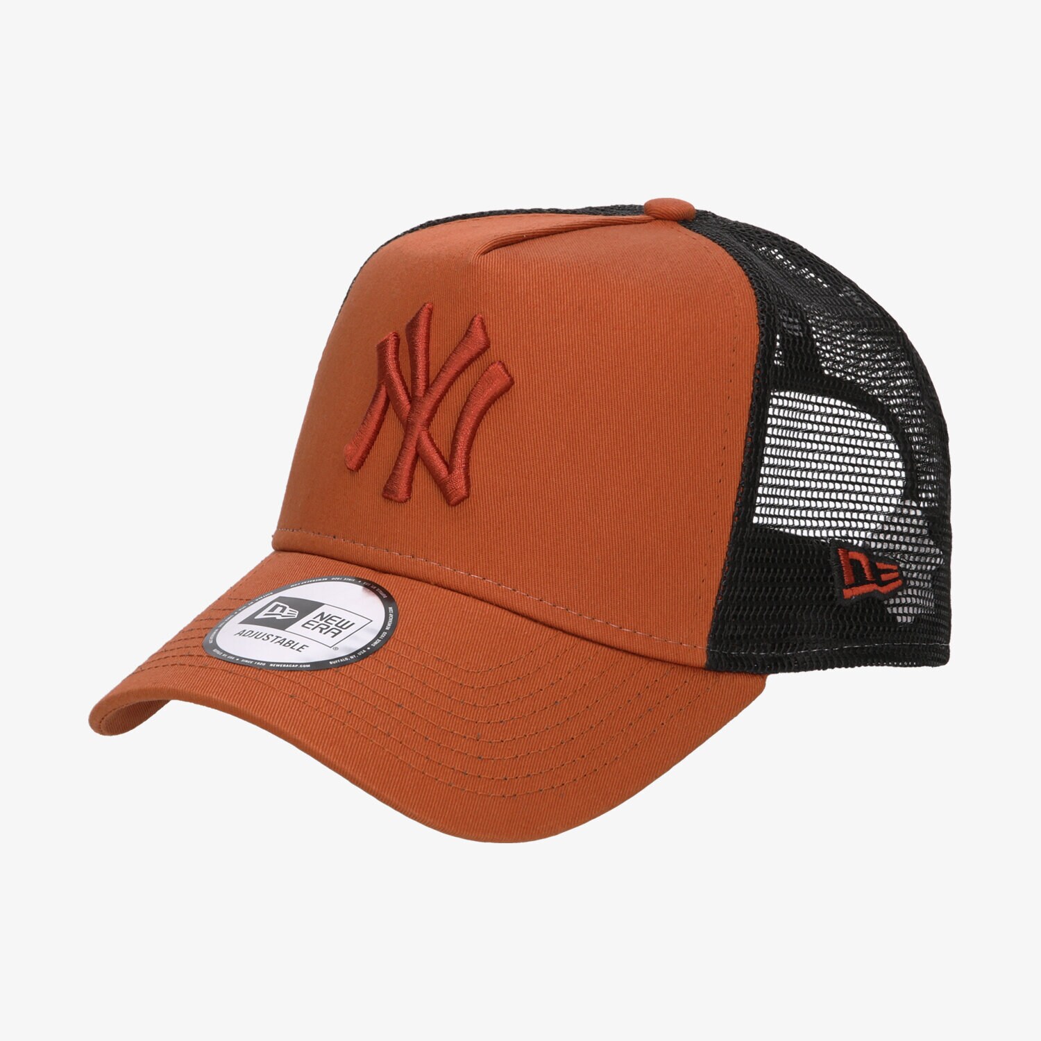Czapka z daszkiem męska NEW ERA CZAPKA TRUCKER NYY RST NEW YORK YANKEES RSTBLK 12040412 BRĄZOWY