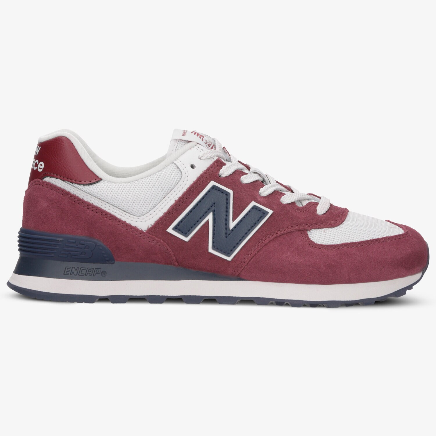 Buty sneakersy męskie NEW BALANCE ML574ESW ML574ESW BORDOWY