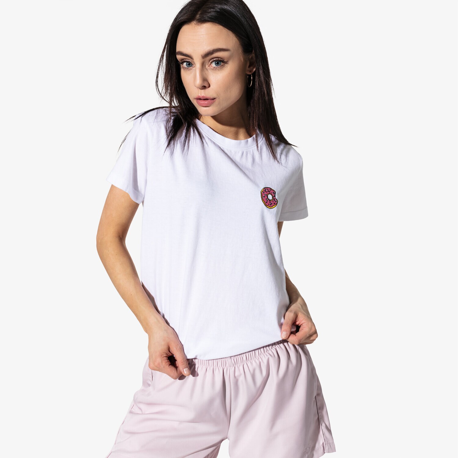 Koszulka, t-shirt damski CONFRONT T-SHIRT SS DOUGHNUT CF19TSD02002 BIAŁY