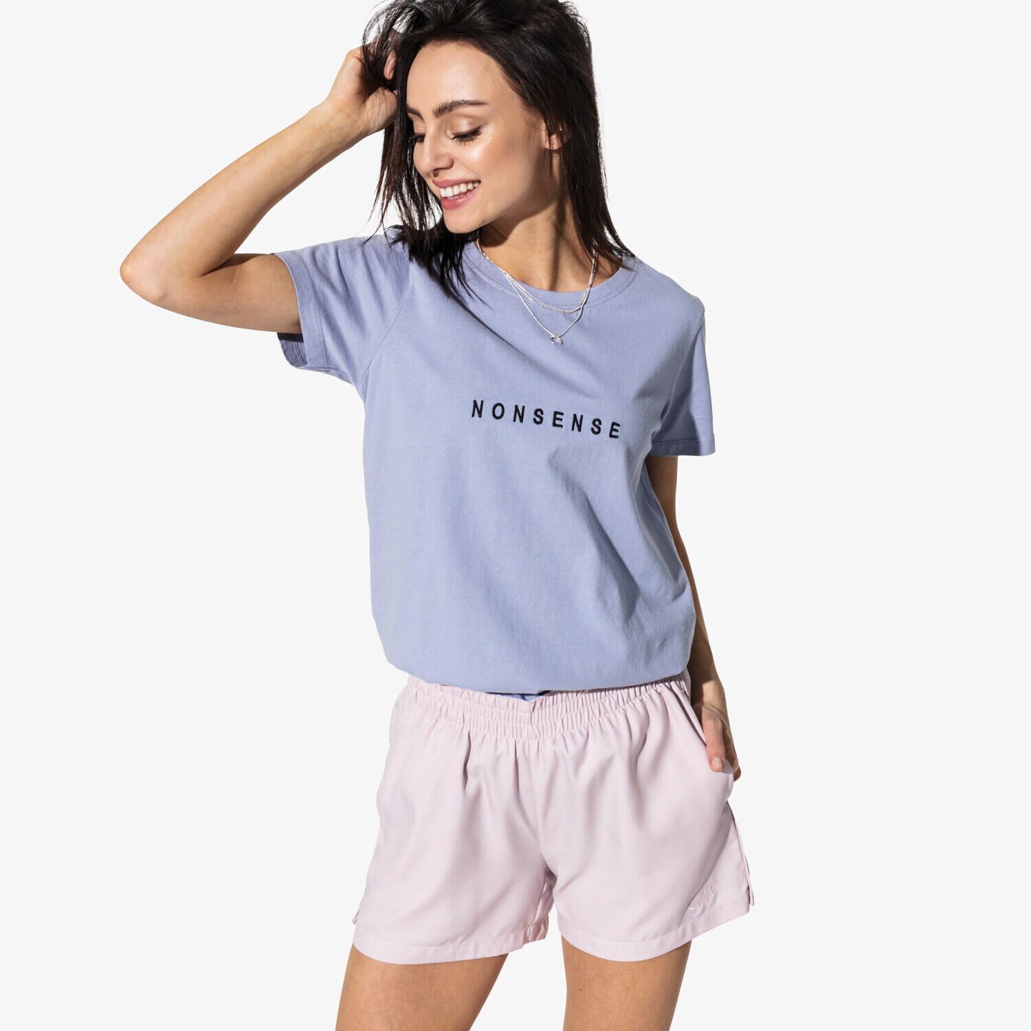 Koszulka, t-shirt damski CONFRONT T-SHIRT SS NONSENSE TEE CF19TSD27003 NIEBIESKI