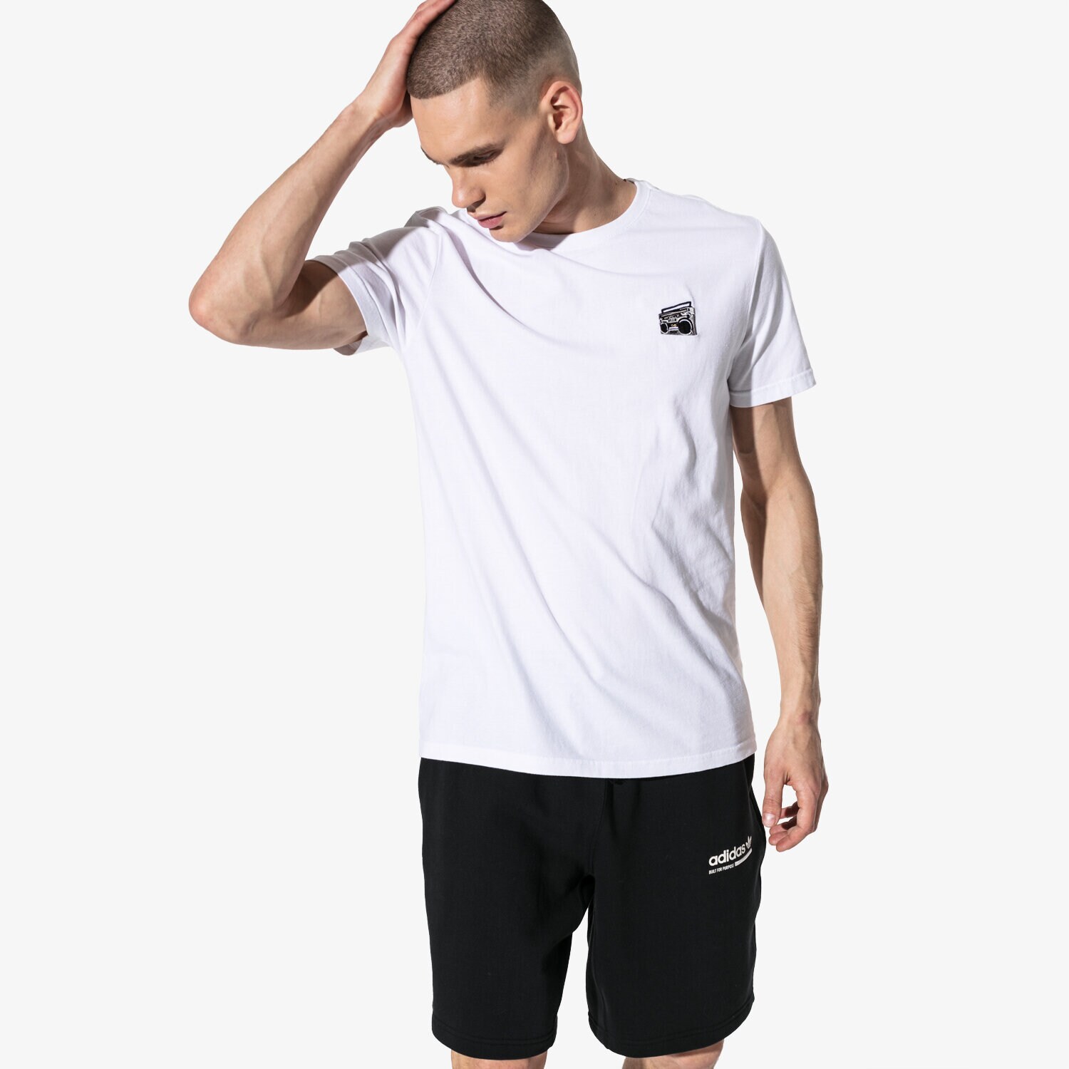 Koszulka, t-shirt sportowy męski CONFRONT T-SHIRT SS RECORDER CF19TSM71001 BIAŁY