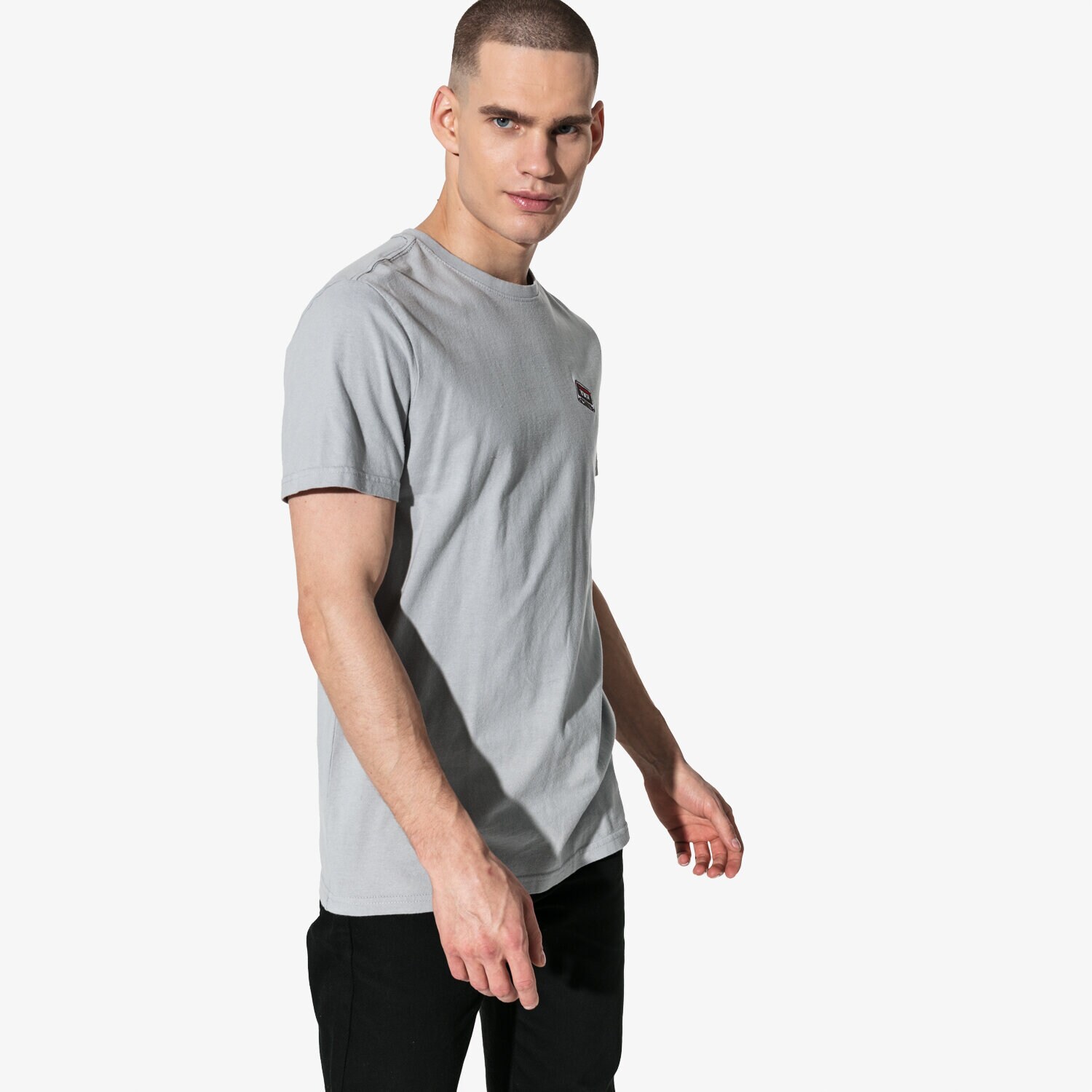 Koszulka, t-shirt sportowy męski CONFRONT T-SHIRT SS CASSETTE CF19TSM74001 SZARY