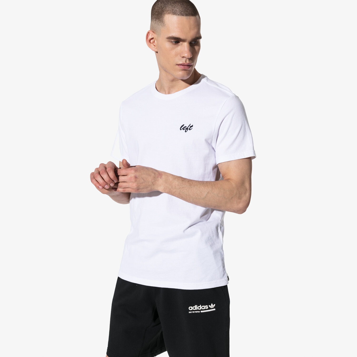 Koszulka, t-shirt sportowy męski CONFRONT T-SHIRT SS RIGHT CF19TSM77001 BIAŁY