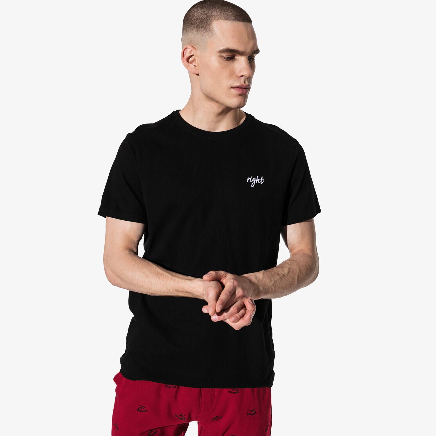 Koszulka, t-shirt sportowy męski CONFRONT T-SHIRT SS LEFT CF19TSM78001 CZARNY