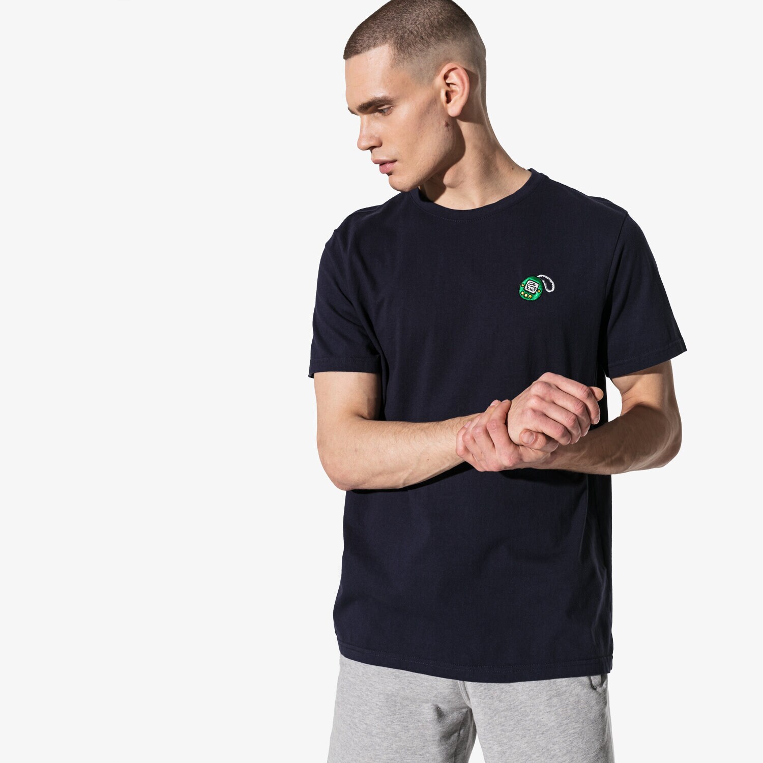 Koszulka, t-shirt sportowy męski CONFRONT T-SHIRT SS CONTROLLER CF19TSM94001 GRANATOWY