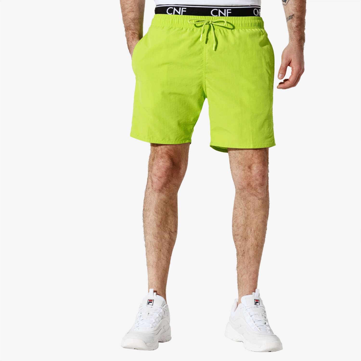 Krótkie spodenki, szorty męskie CONFRONT KĄPIELÓWKI BAYWATCH CF19SZM35001 ŻÓŁTY
