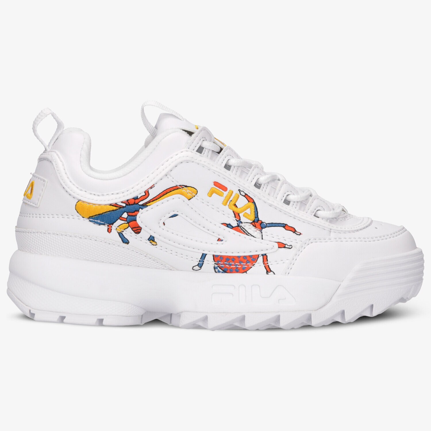 Buty sneakersy damskie FILA DISRUPTOR CALABRONE LOW WMN 101060990A BIAŁY