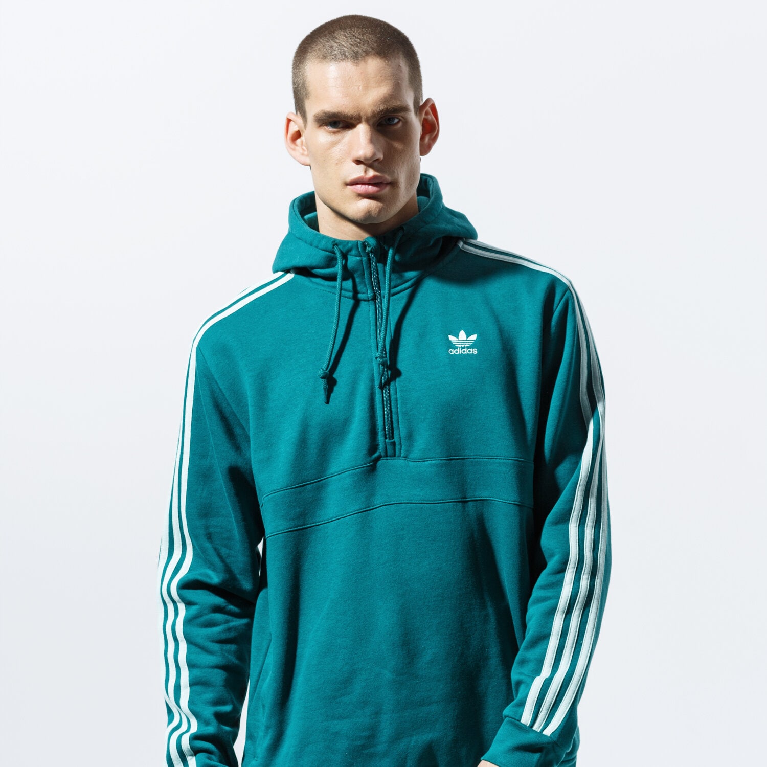 Bluza męska ADIDAS BLUZA 3-STRIPES HZ EK0254 ZIELONY