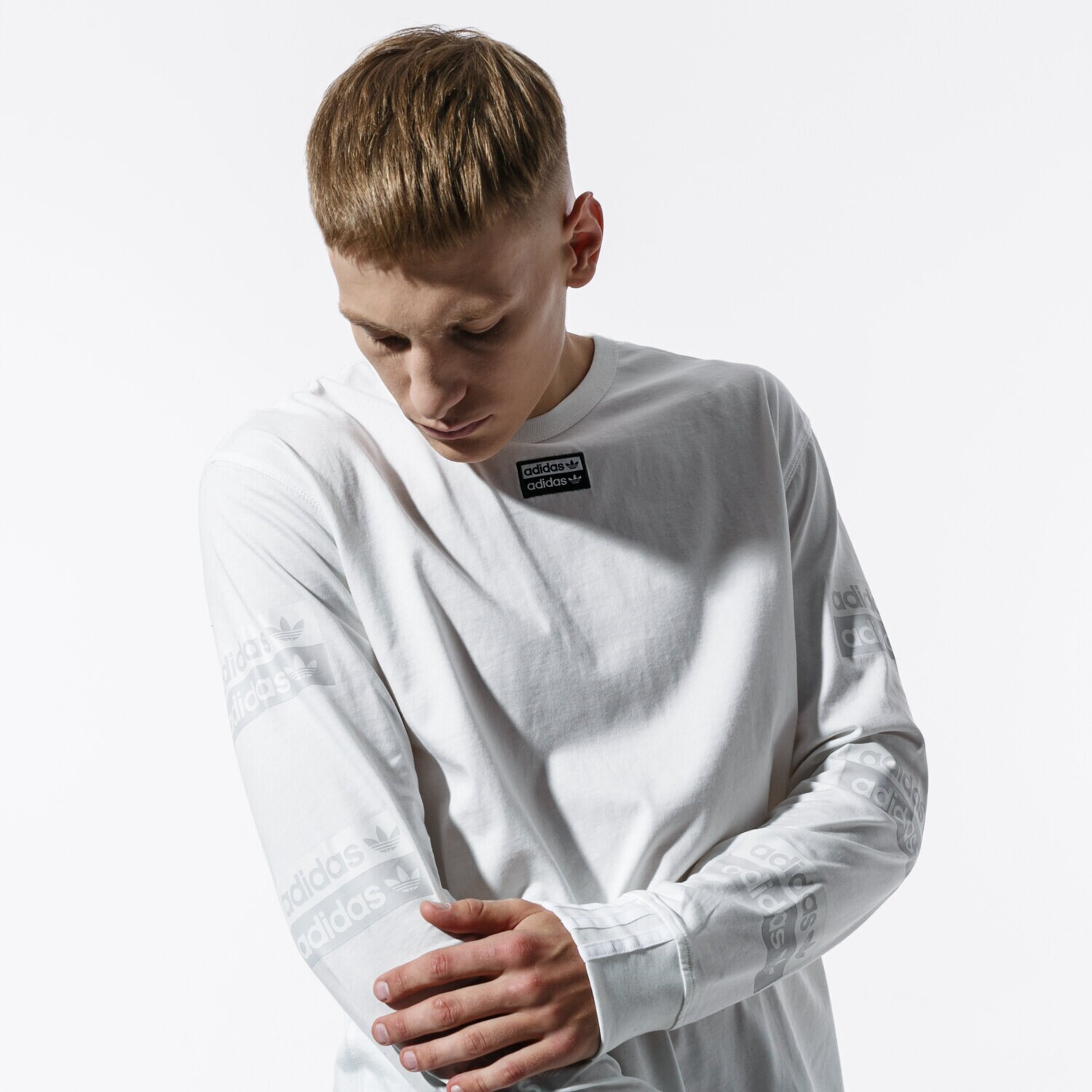 Bluza męska ADIDAS BLUZA VOCAL D LS ED7200 BIAŁY