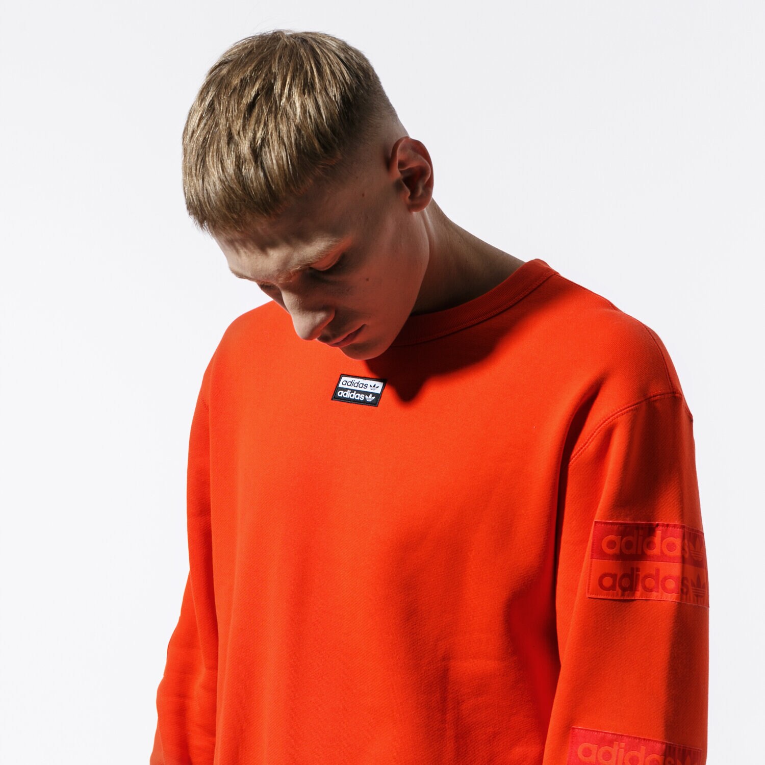 Bluza męska ADIDAS BLUZA VOCAL D CREW ED7204 POMARAŃCZOWY