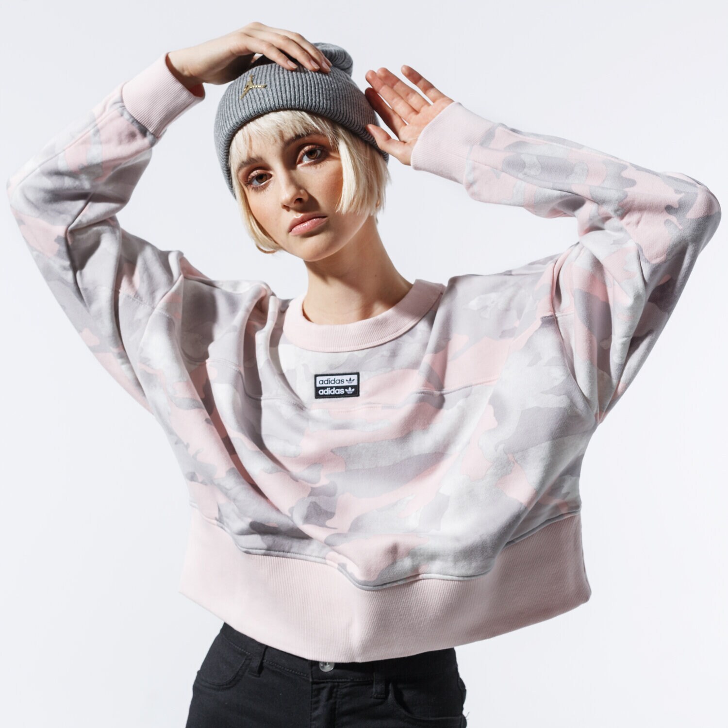 Bluza damska ADIDAS BLUZA CROPPED SWEATER EC0777 MULTICOLOR