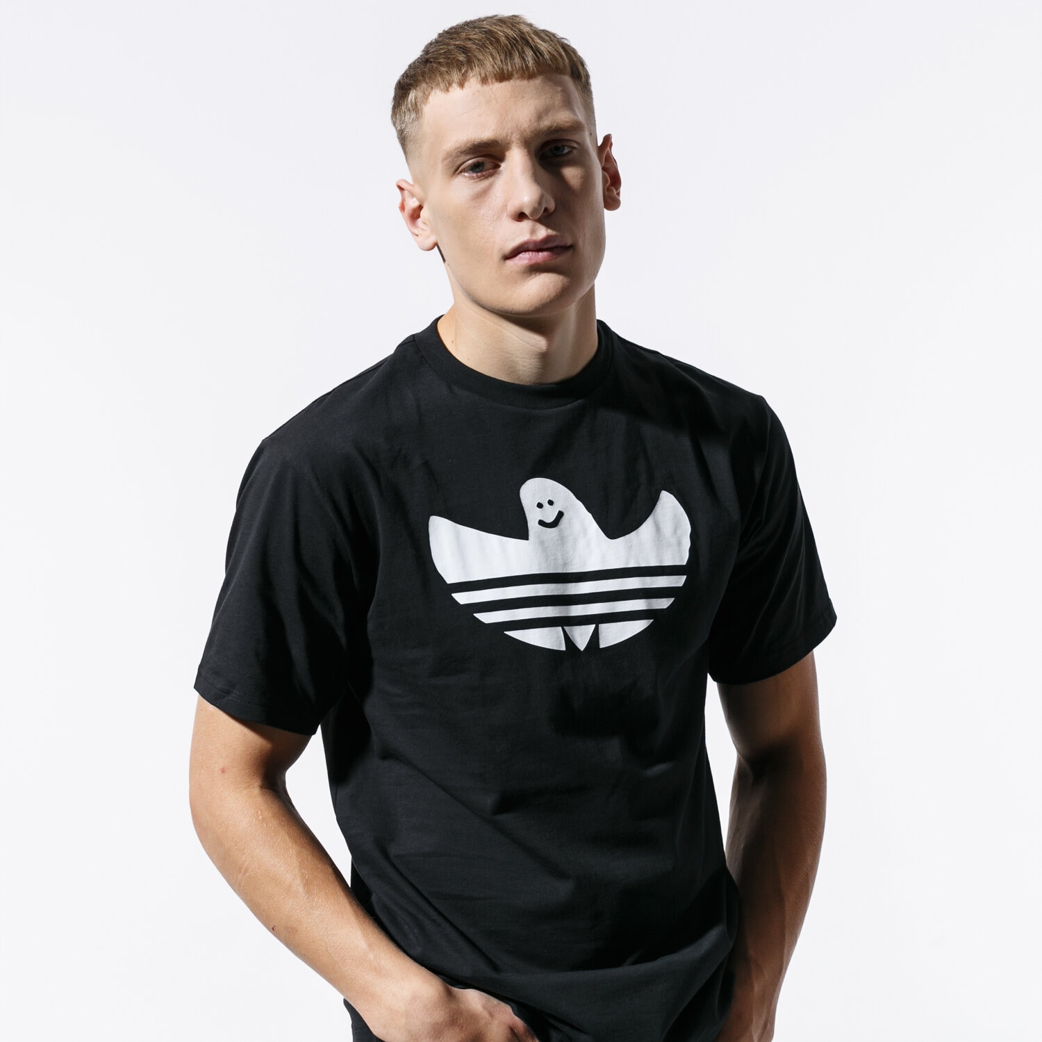 Koszulka, t-shirt sportowy męski ADIDAS T-SHIRT SS SHMOO TEE EC7373 CZARNY