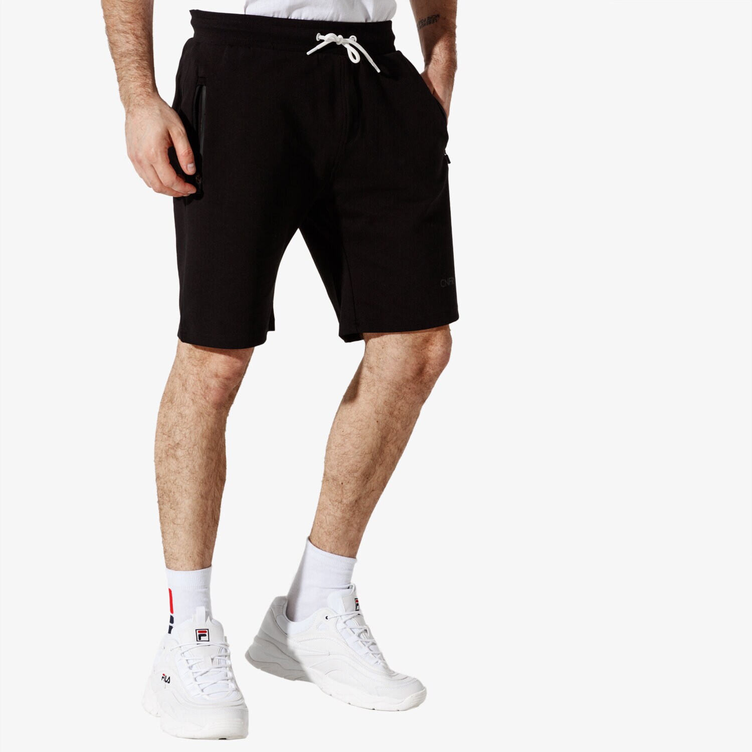 Krótkie spodenki, szorty męskie CONFRONT SZORTY CNF ELASTIC SHORTS CF19SZM33004 CZARNY