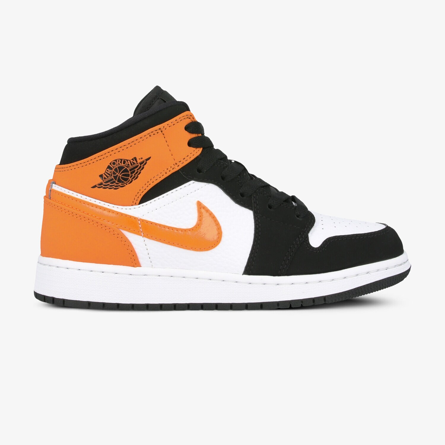 Buty sneakersy dla dzieci AIR JORDAN 1 MID GS 554725-058 BIAŁY