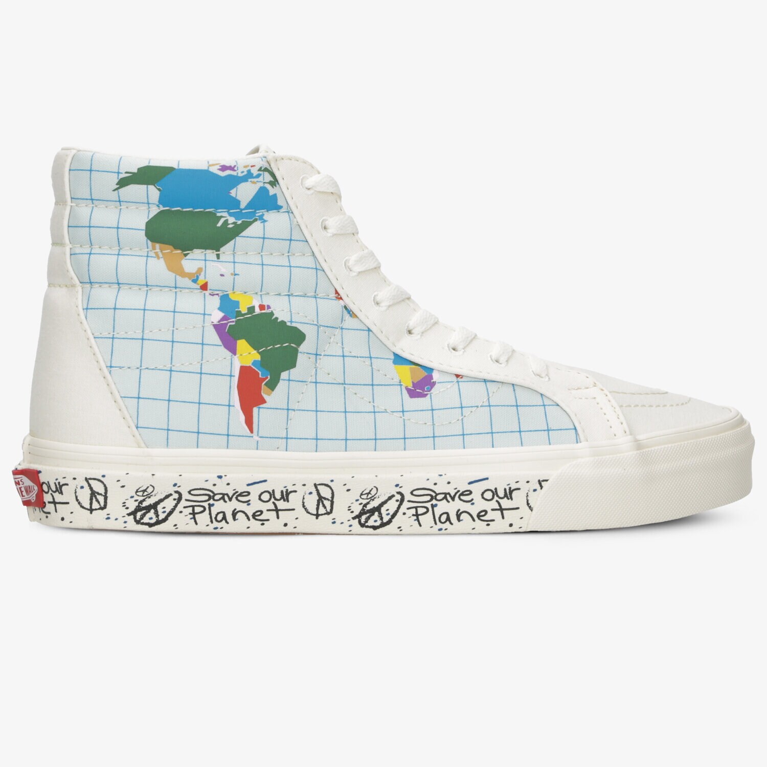 Buty sneakersy męskie VANS UA SK8-HI REISSUE (SAVE OUR PLANET) VN0A4BV8T2V1 MULTICOLOR