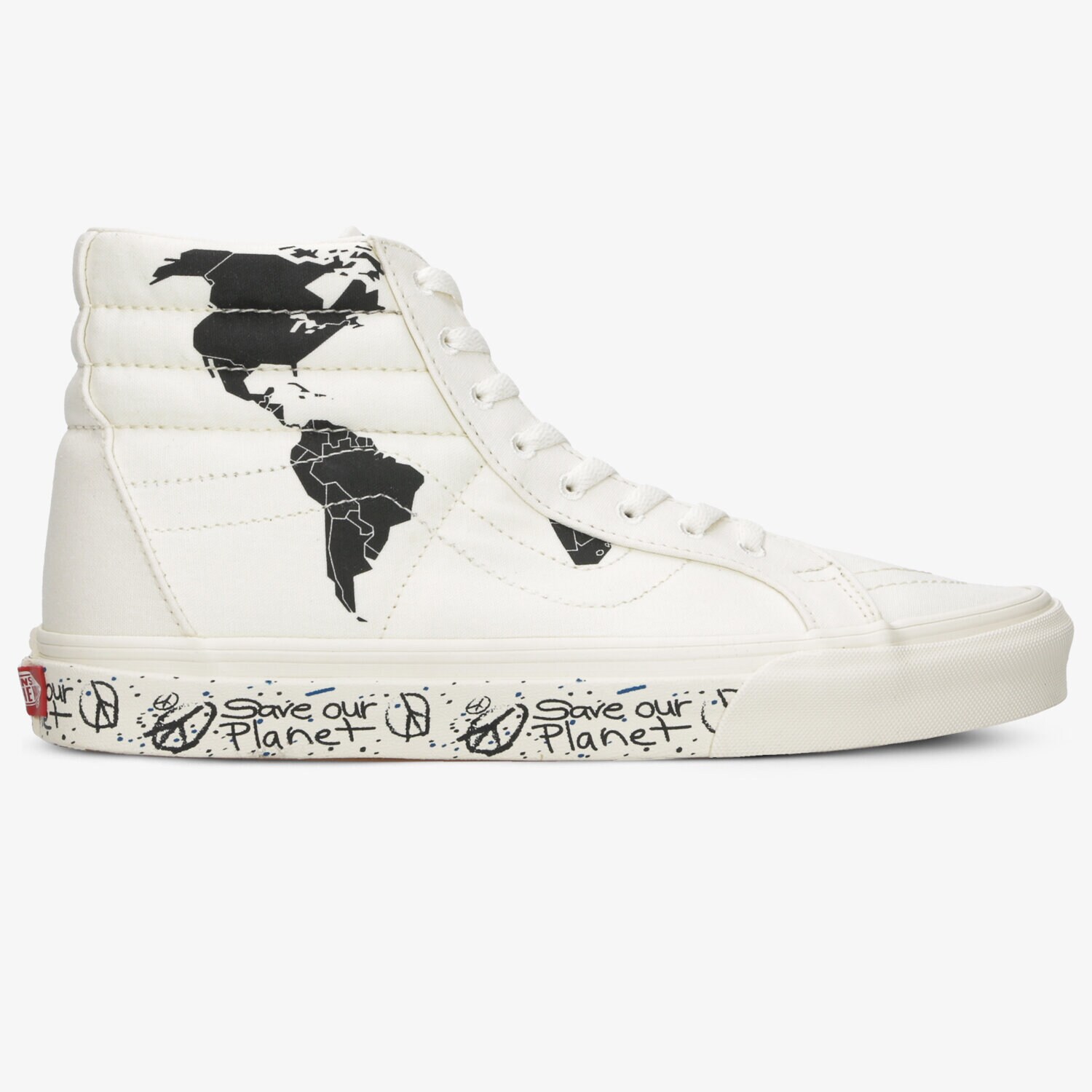 Buty sneakersy męskie VANS UA SK8-HI REISSUE (SAVE OUR PLANET) VN0A4BV8TGP1 BIAŁY