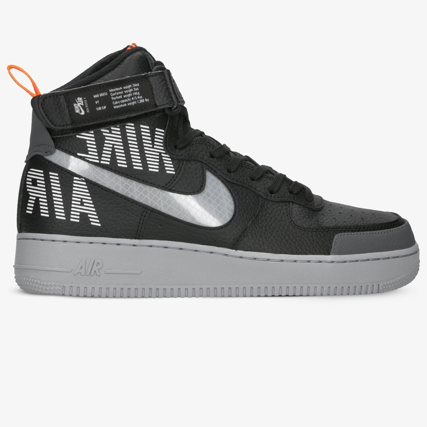 Buty sneakersy męskie NIKE AIR FORCE 1 HIGH '07 LV8 2 CQ0449-001 CZARNY