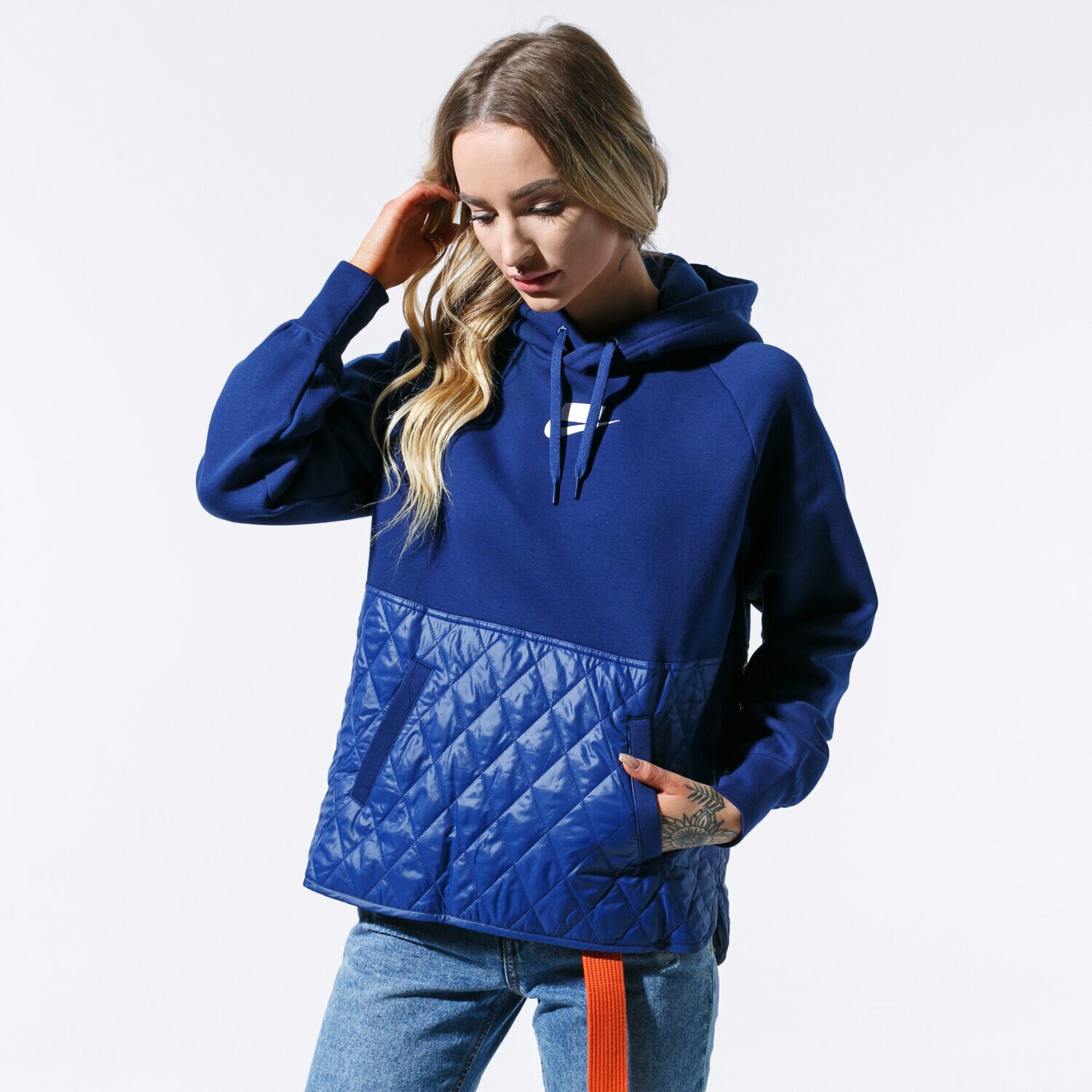 Bluza damska NIKE BLUZA Z KAPTUREM W NSW NSP FLC HOODIE PO QLTD CJ6253-492 FIOLETOWY
