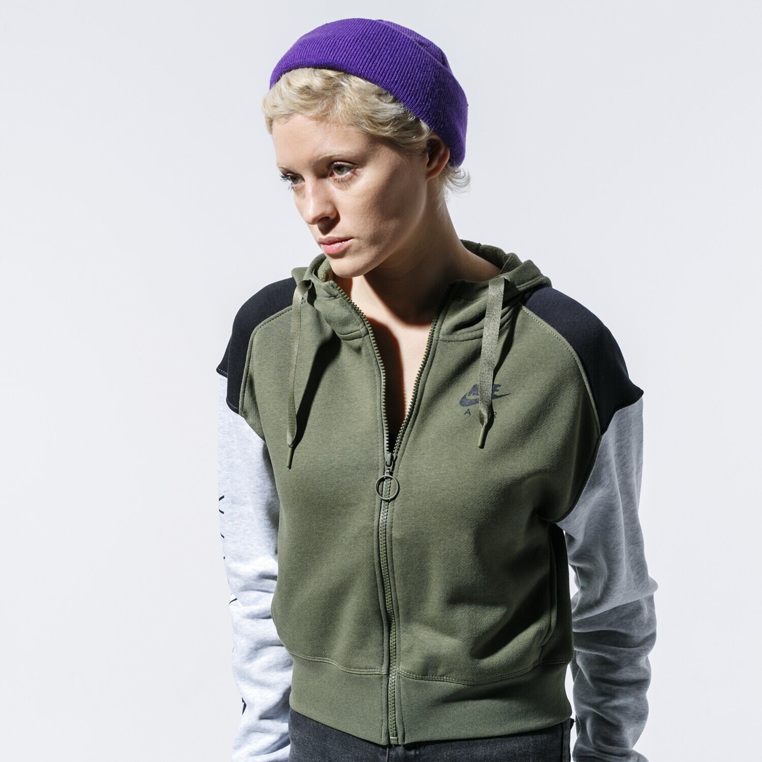 Bluza damska NIKE BLUZA W NSW AIR HOODIE FZ BB BV4771-222 KHAKI