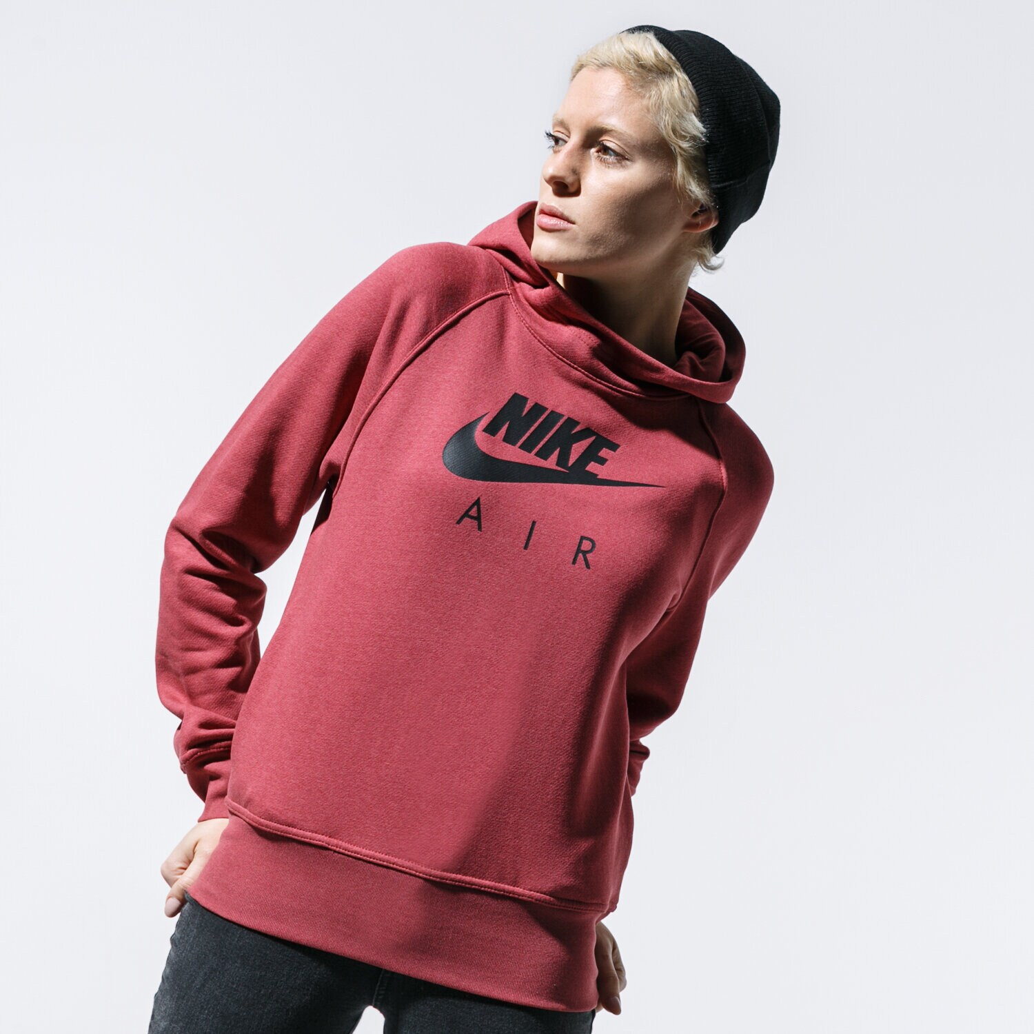 Bluza damska NIKE BLUZA Z KAPTUREM W NSW AIR HOODIE BB BV5132-661 BORDOWY