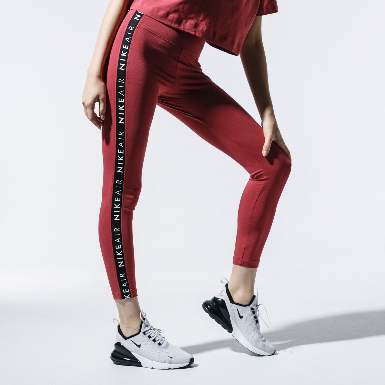 Spodnie sportowe damskie NIKE LEGGINS W NSW AIR LGGNG BV4773-661 BORDOWY