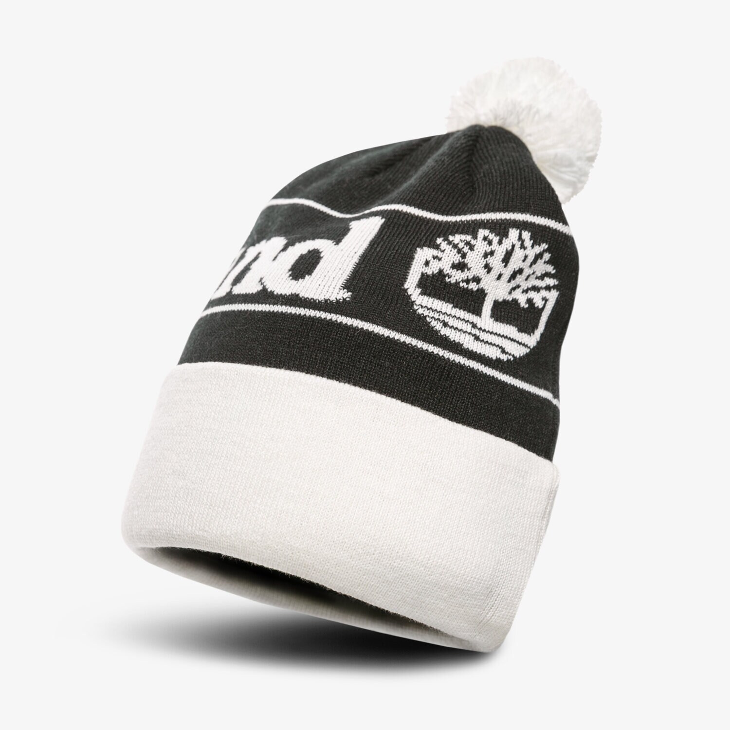Czapka zimowa dla dzieci TIMBERLAND CZAPKA ZIMOWA YCC POM CUFFED BEANIE TB0A1EUT0011 CZARNY