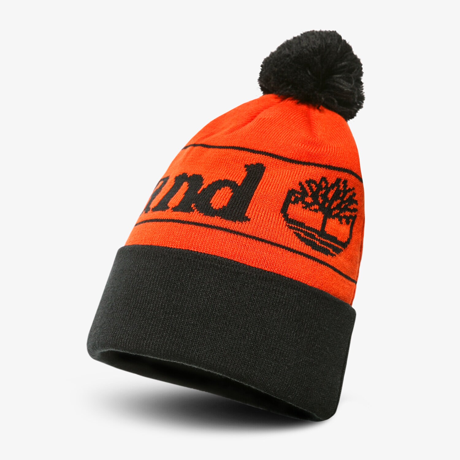 Czapka zimowa dla dzieci TIMBERLAND CZAPKA ZIMOWA YCC POM CUFFED BEANIE TB0A1EUT8451 POMARAŃCZOWY