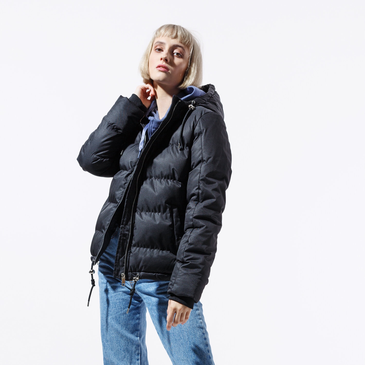 Kurtka zimowa damska CONFRONT KURTKA ZIMOWA ESTER BLK JKT CF39KUD35001 CZARNY