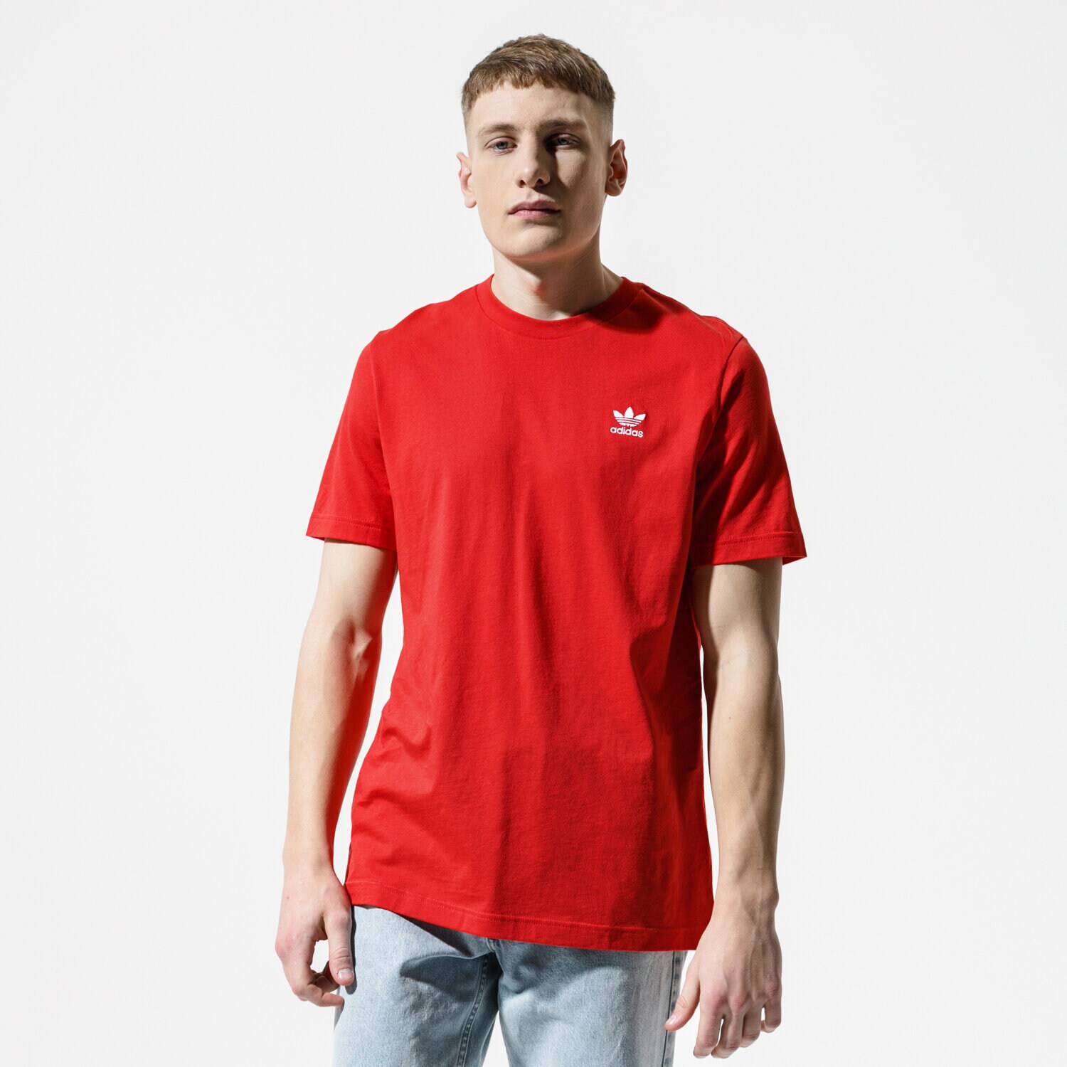 Koszulka, t-shirt sportowy męski ADIDAS T-SHIRT ESSENTIAL TEE FM9968 CZERWONY