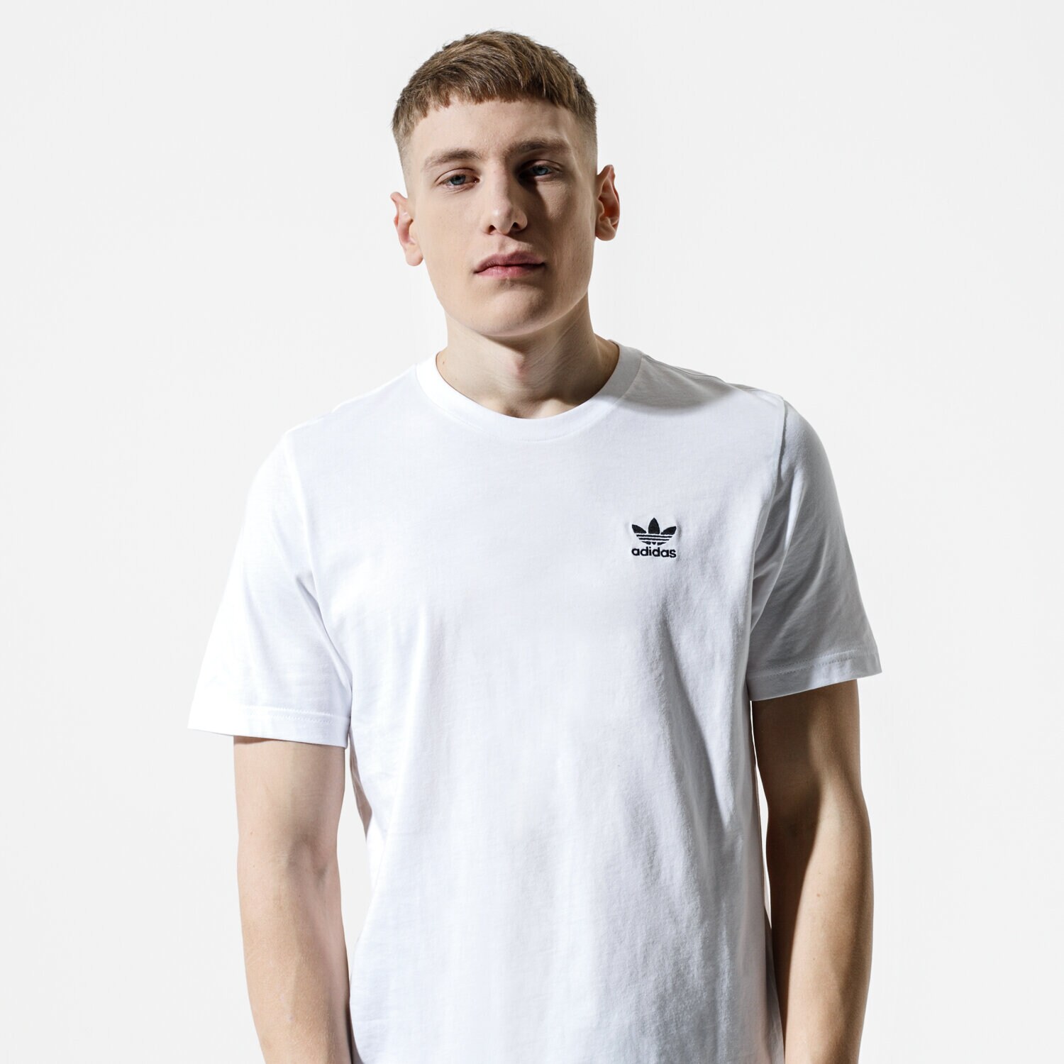 Koszulka, t-shirt sportowy męski ADIDAS T-SHIRT ESSENTIAL TEE FM9966 BIAŁY