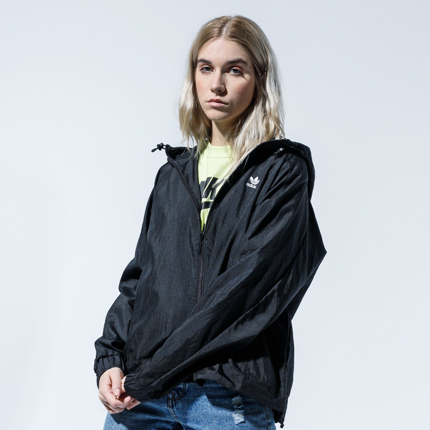 Kurtka wiosenna / jesienna damska ADIDAS KURTKA WINDBREAKER FL4126 CZARNY