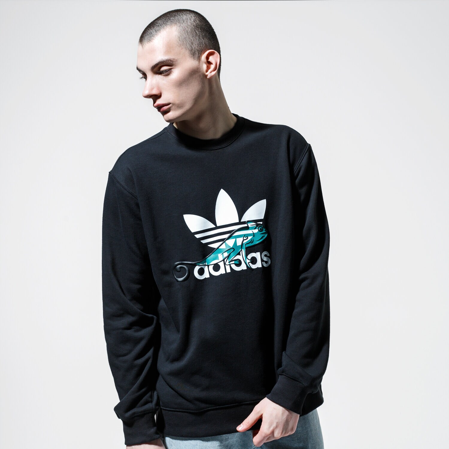 Bluza męska ADIDAS BLUZA SWEATSHIRT FM3701 CZARNY