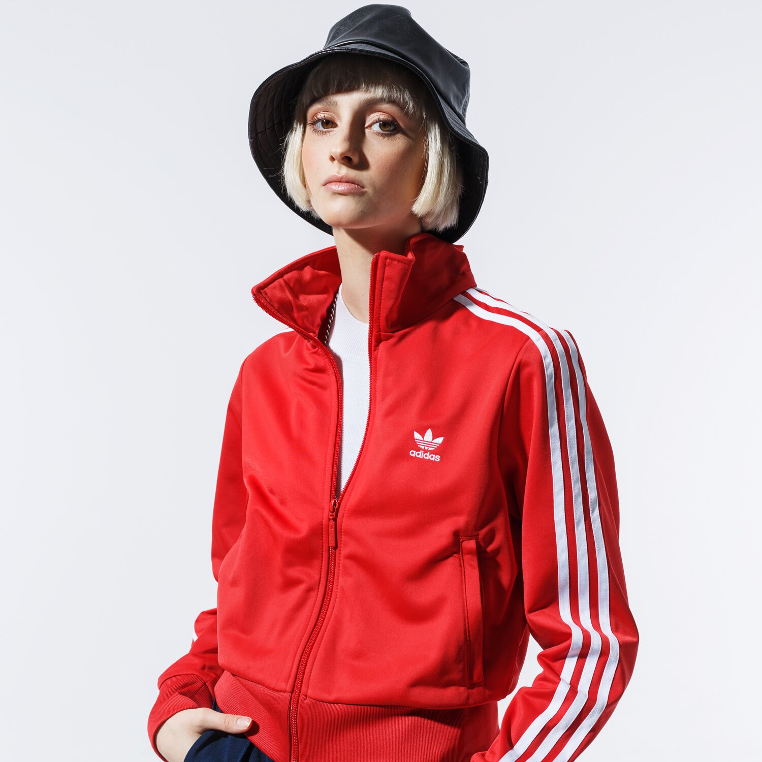Bluza damska ADIDAS BLUZA ROZPINANA FIREBIRD TT FM3268 CZERWONY
