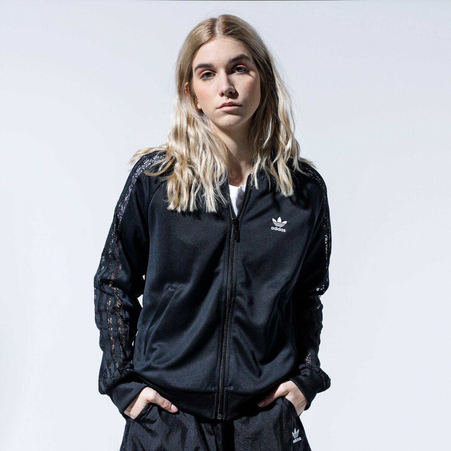 Bluza damska ADIDAS BLUZA ROZPINANA TRACKTOP FL4129 CZARNY