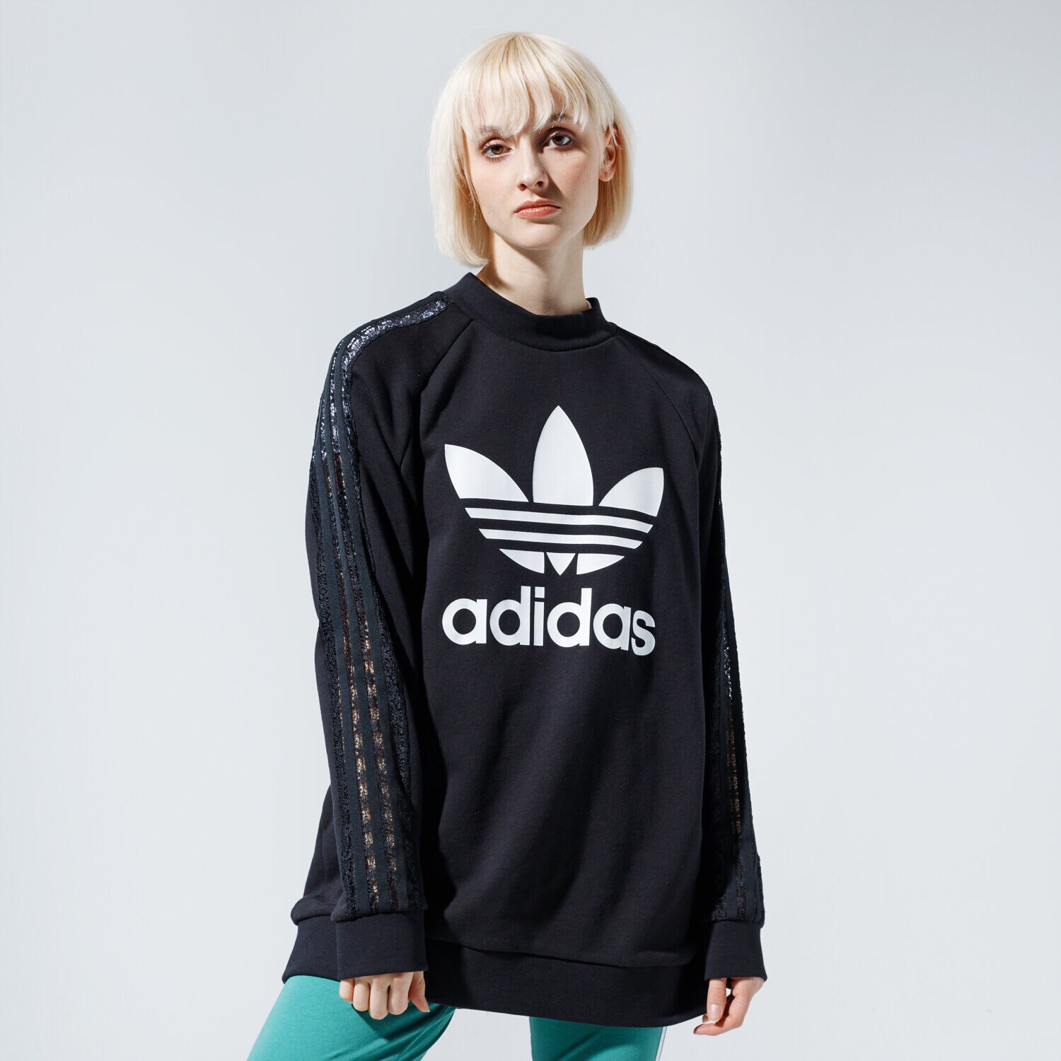 Bluza damska ADIDAS BLUZA LACE SWEATSHIRT FM1752 CZARNY