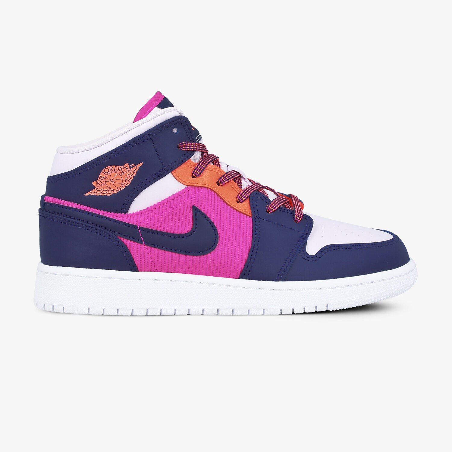 Buty sneakersy dla dzieci AIR JORDAN 1 MID  555112-602 FIOLETOWY